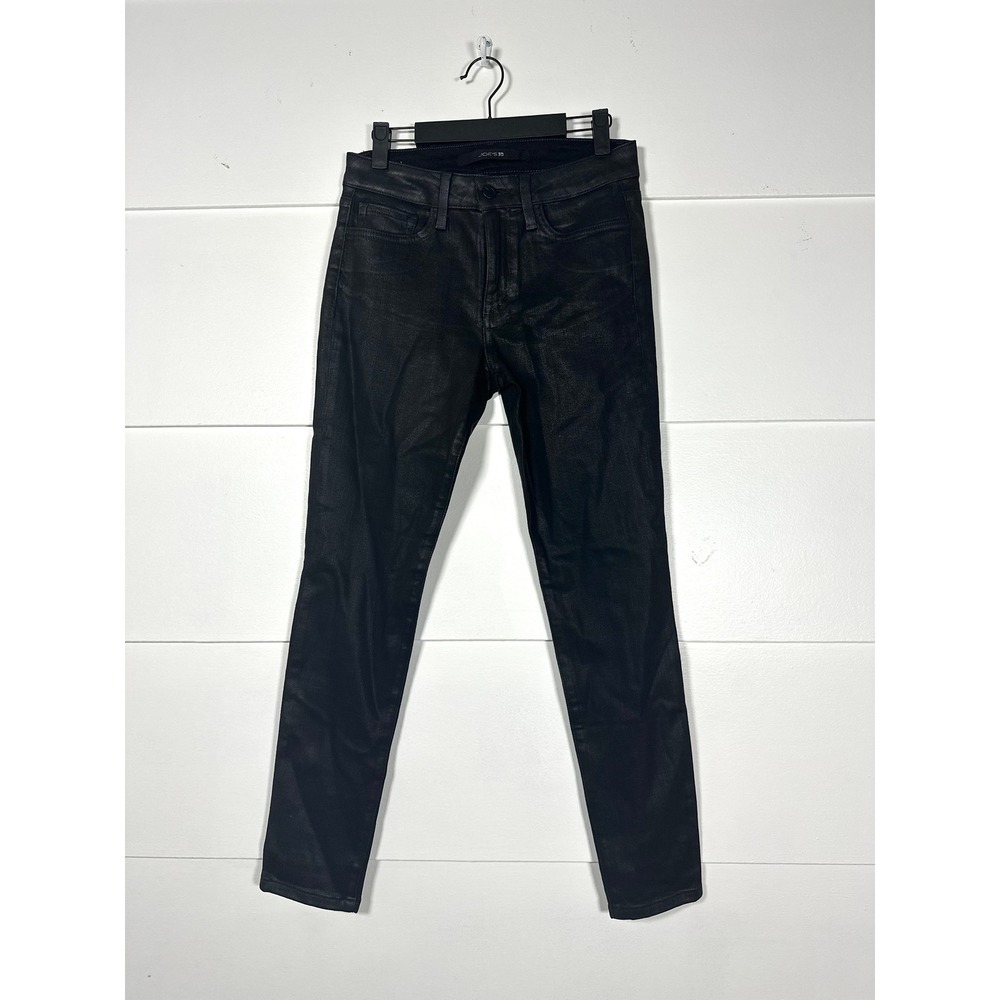 NWT Joe's Jeans Ultra Slim Fit skinny ankle black coated denim matte womens 27